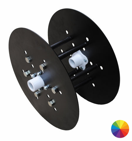 Adjustable diameter winch spool with hubs